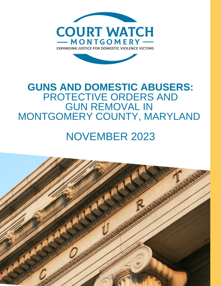 Guns and Domestic Abusers: Protective Orders and Gun Removal in Montgomery County, Maryland